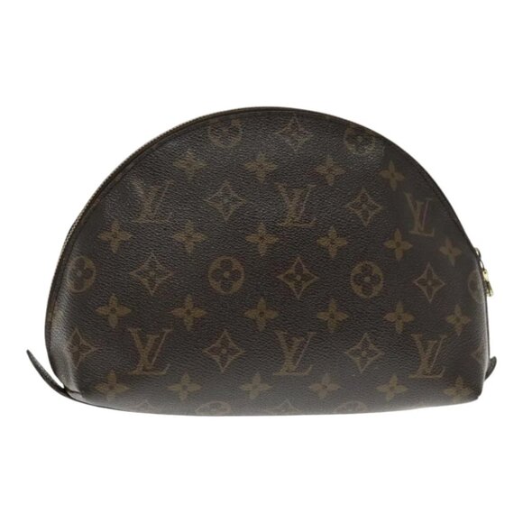 LOUIS VUITTON Monogram Trousse Demi Ronde Cosmetic Pouch M47520 LV Auth 94325 - Picture 1 of 15